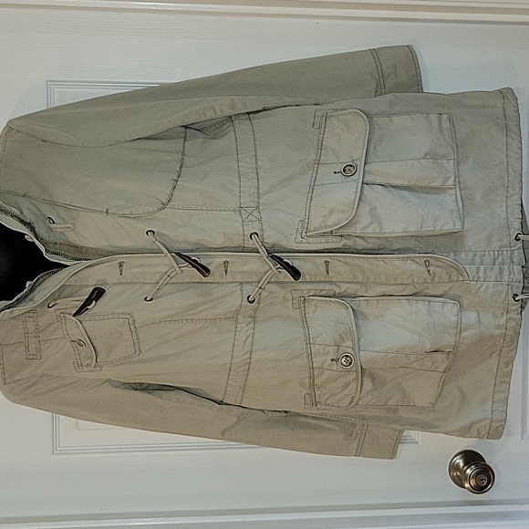 32. Free People Army Military Style Horn Toggle Coat Jacket Medium - Picture 3 of 5